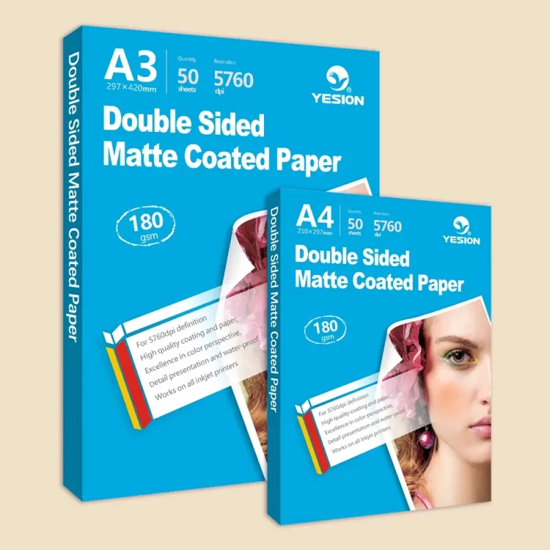180gsm double sided matte coated photo paper 1