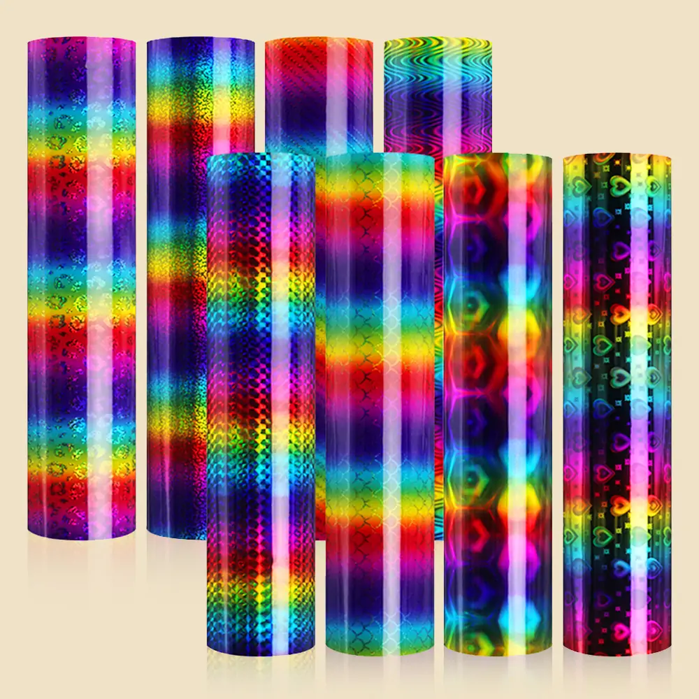 Holographic Rainbow Adhesive Vinyl Roll