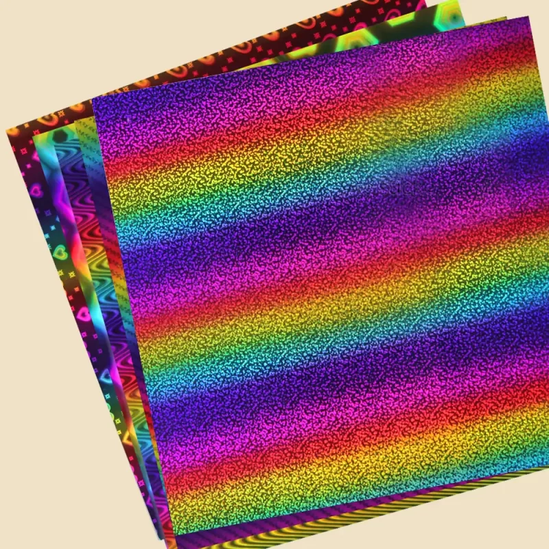 Holographic rainbow adhesive vinyl sheet 1