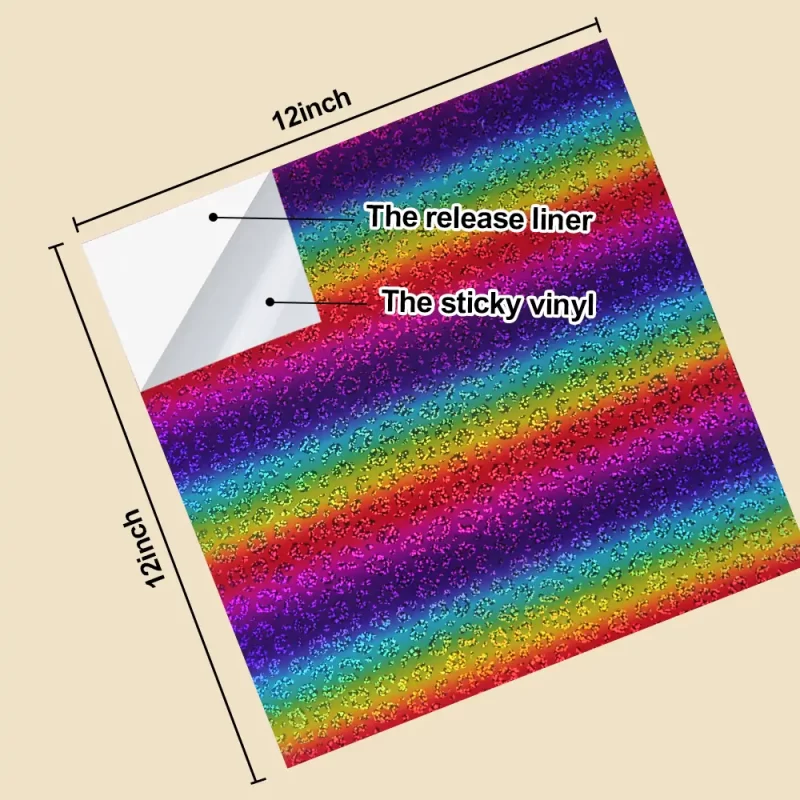Holographic rainbow adhesive vinyl sheet 2