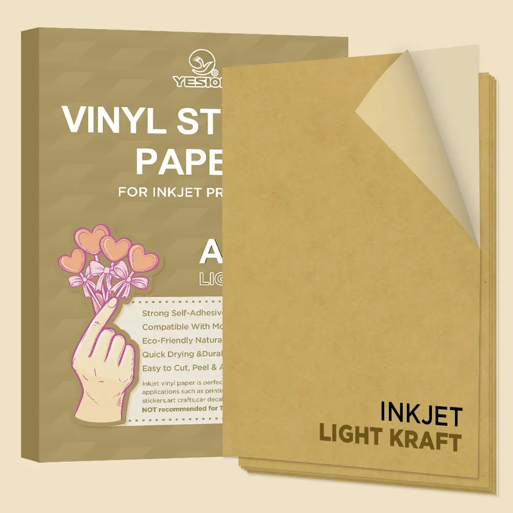 PET Light Kraft Vinyl Sticker Paper-2