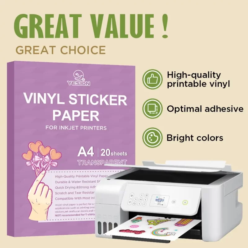 PET Transparent Vinyl Sticker Paper 3