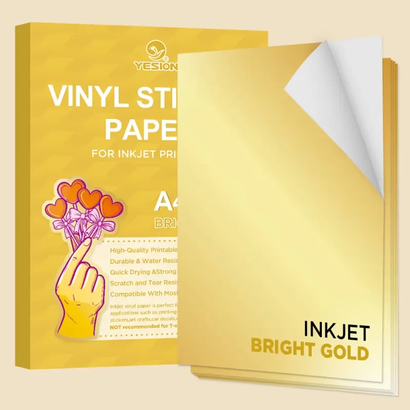 PET vinyl sticker paper-bright gold 1