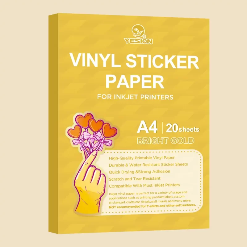 PET vinyl sticker paper-bright gold 2