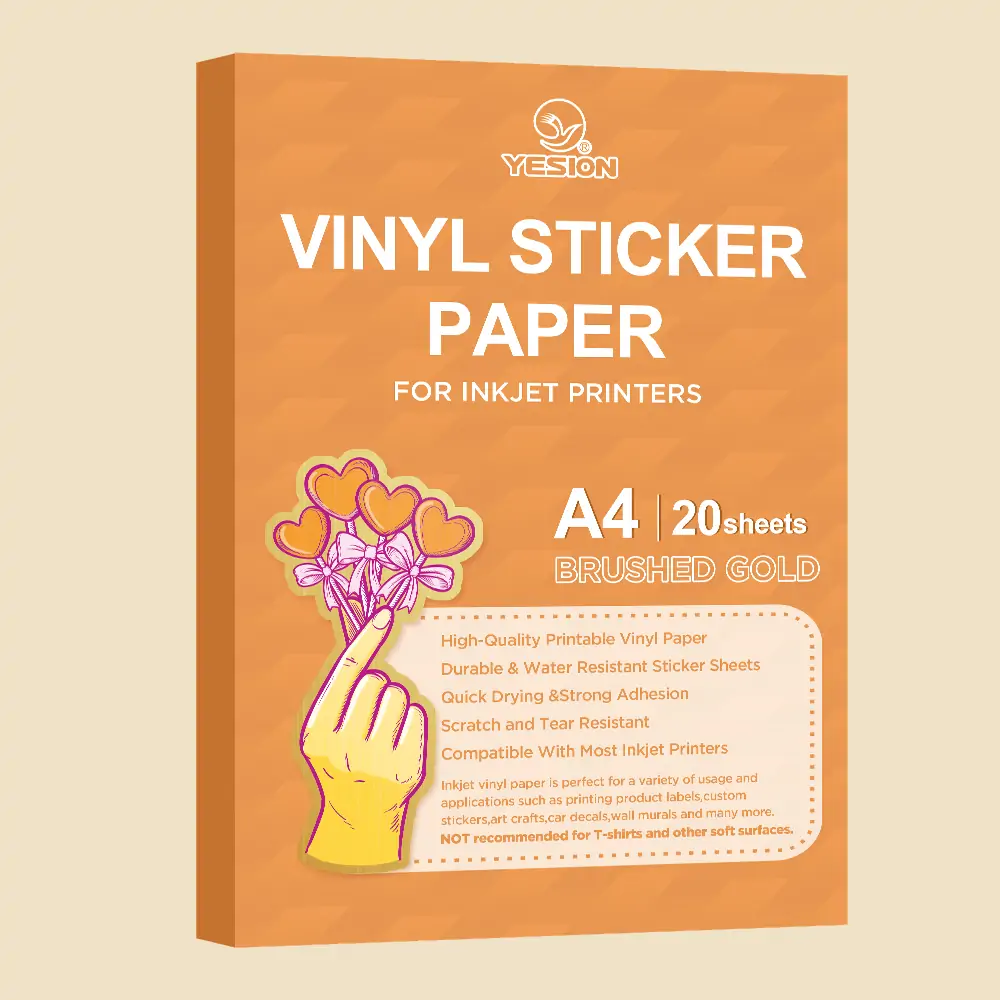 10 Sheets Vinyl Sticker A4 Paper Matte Silver Label Paper Self