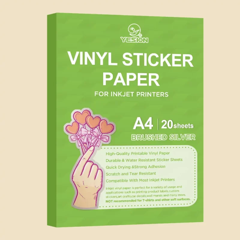 PET vinyl sticker paper-brushed silver 2