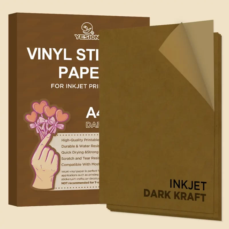 PET vinyl sticker paper-dark kraft 1