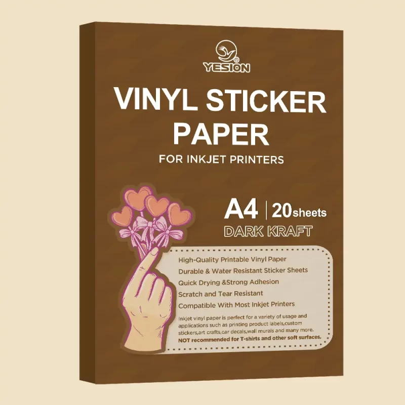 PET vinyl sticker paper-dark kraft 2