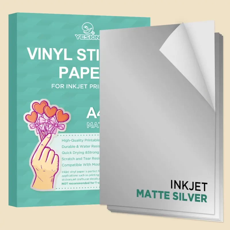 PET vinyl sticker paper-matte silver 1