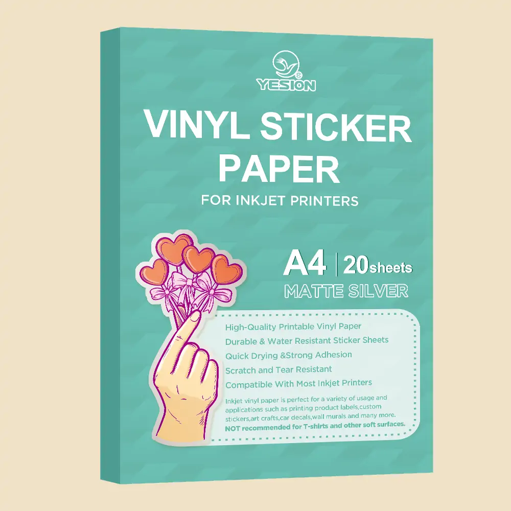 Vinyl Sticker Paper A4 Self-adhesive Glossy Matte White InkJet