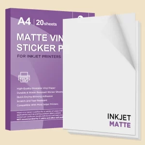 Printable Vinyl Sticker Paper Laser Glossy 50 sheets