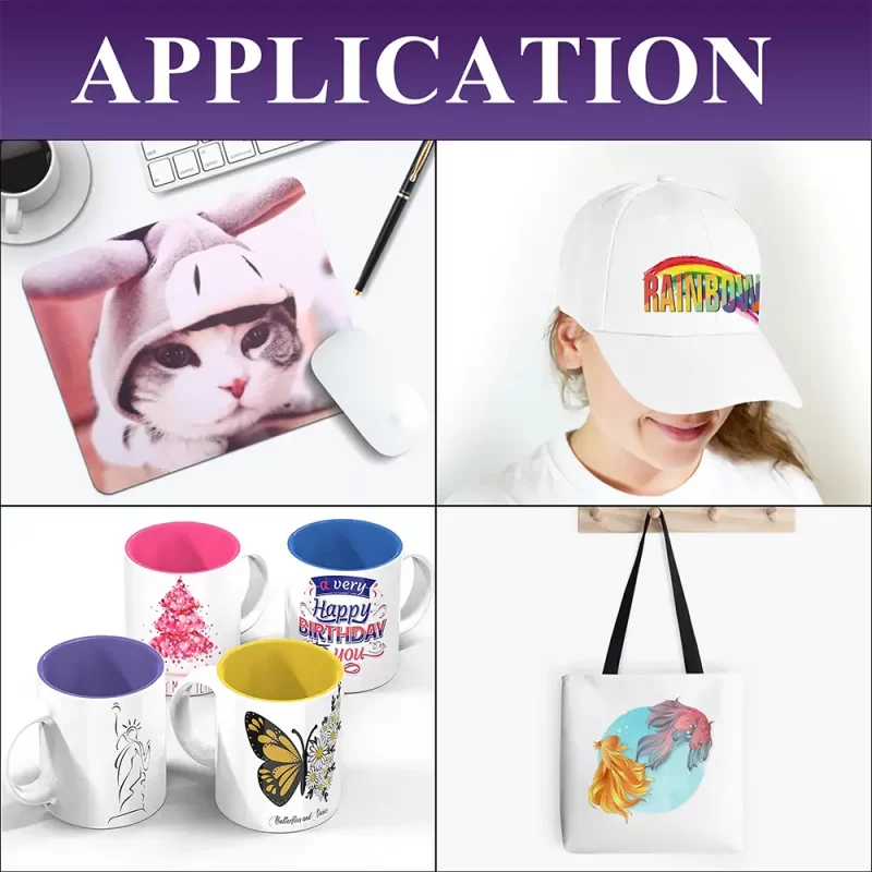 application of sublimation paper sheet