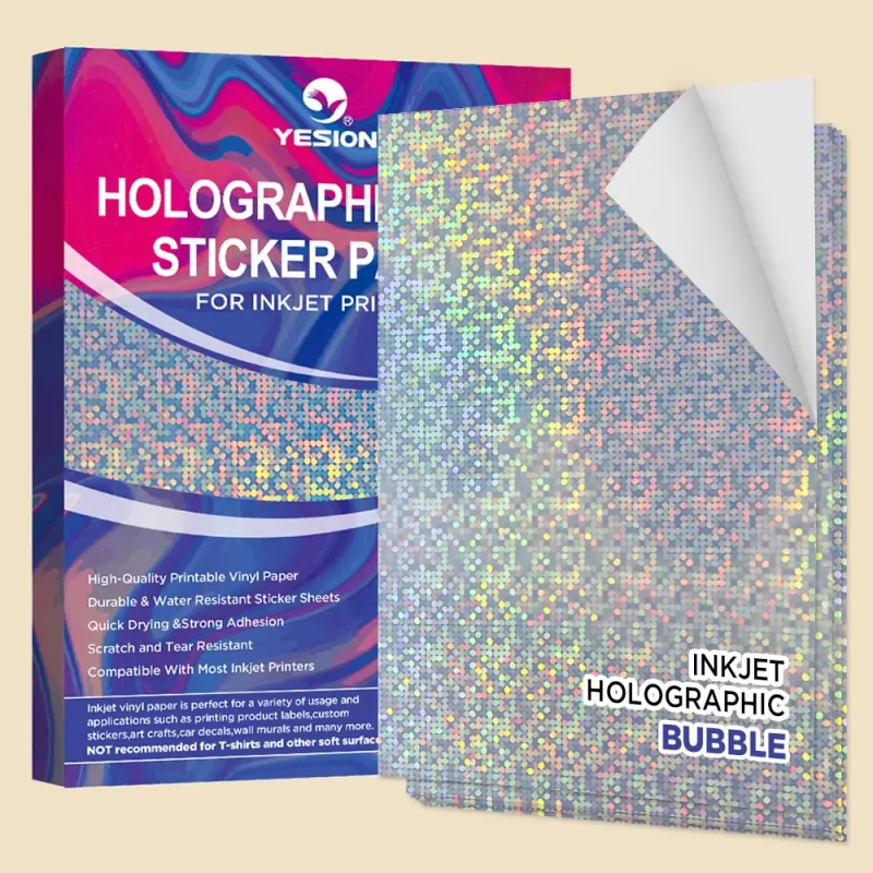 holographic vinyl sticker paper-bubble 1