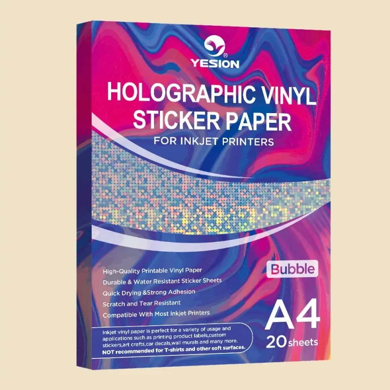 holographic vinyl sticker paper-bubble 2