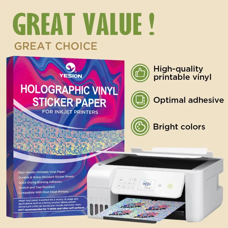 holographic vinyl sticker paper-bubble 3