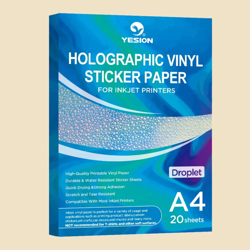 holographic vinyl sticker paper-droplet 2