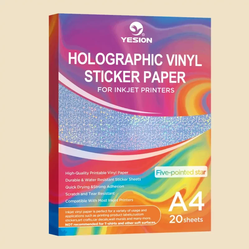 holographic vinyl sticker paper-five-pointed star 2