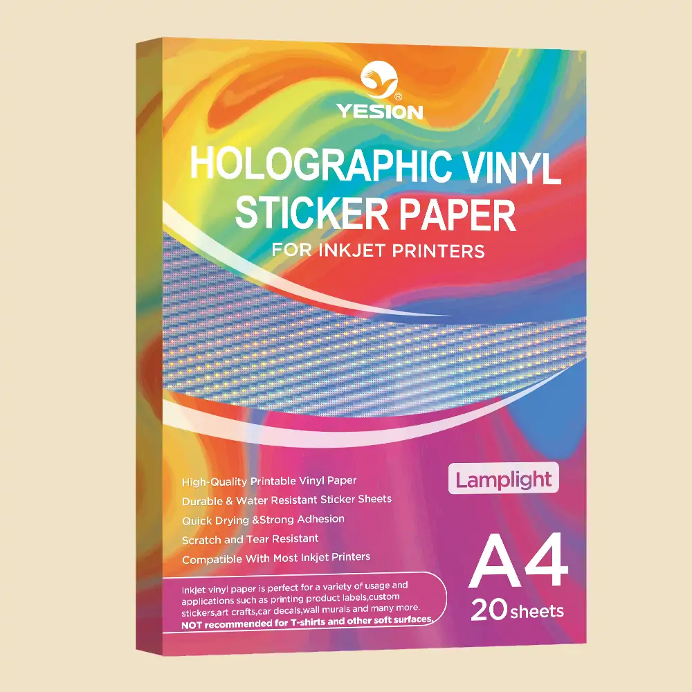 25 Sheets Transparent Printable Vinyl Sticker Paper A4 Size ( 8.25 inch x 11.7 inch) Waterproof Sticker Paper for Inkjet/Laser Printer