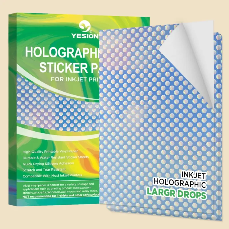 holographic vinyl sticker paper-large drops 1