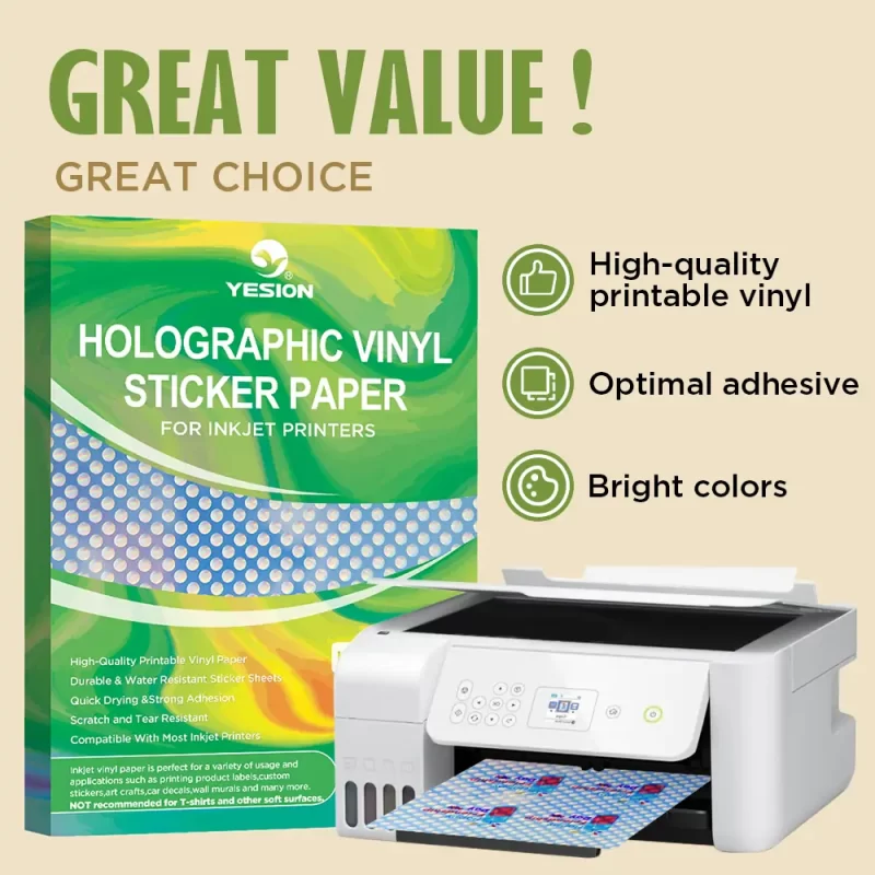 holographic vinyl sticker paper-large drops 3