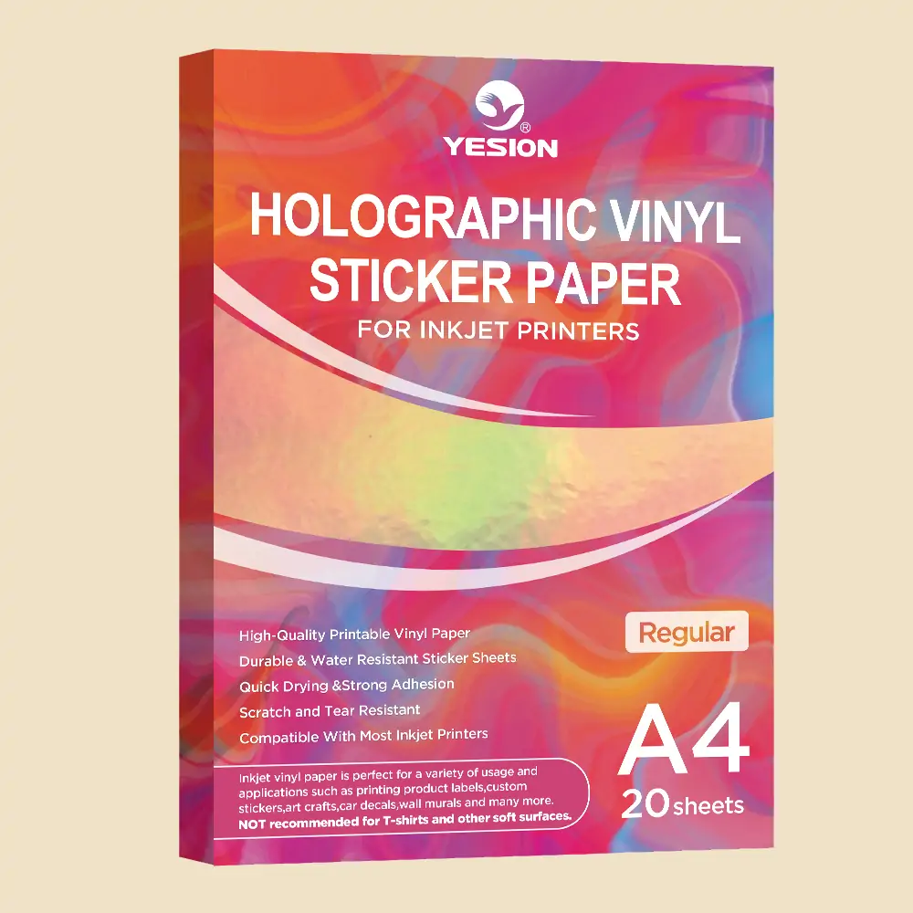 Holographic Sticker Paper Clear Printing Printable Glossy for Inkjet