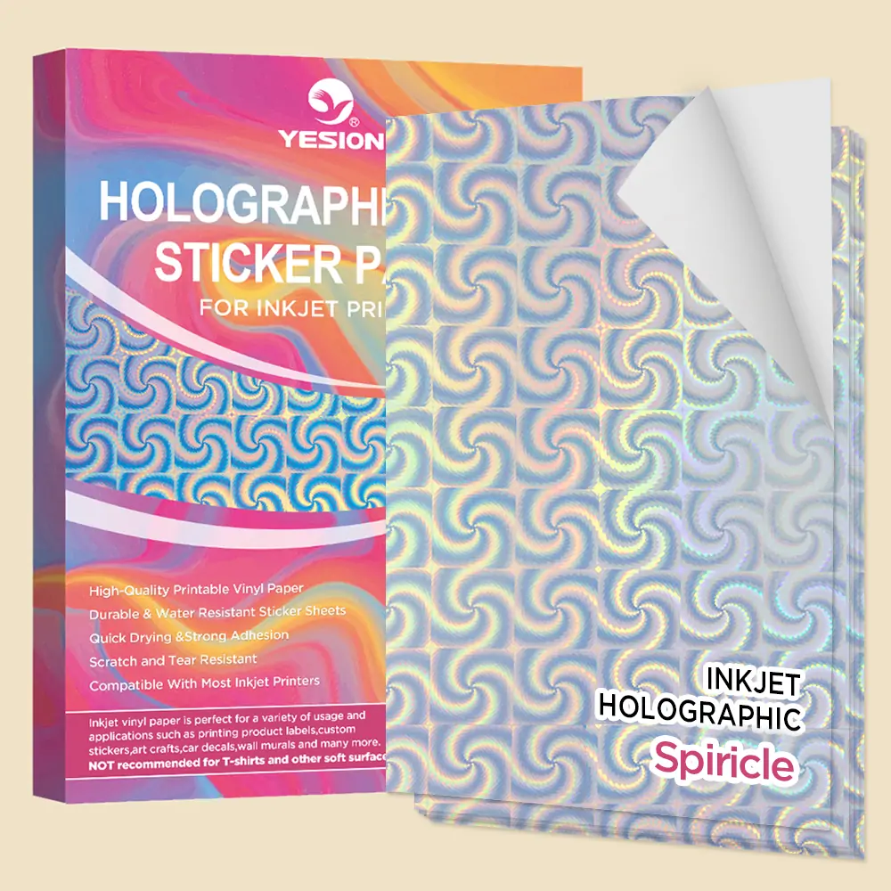 holographic vinyl sticker paper-spiricle 1