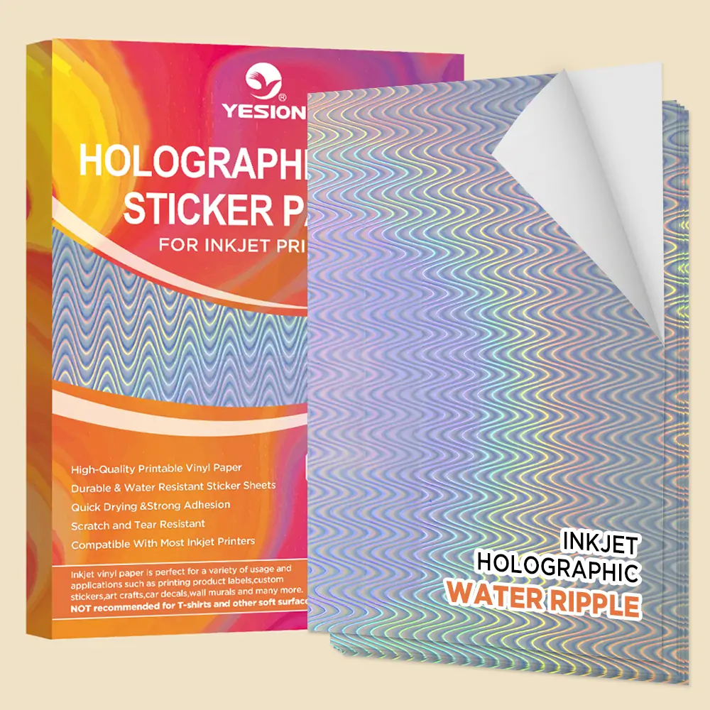 holographic vinyl sticker paper-water ripple 1