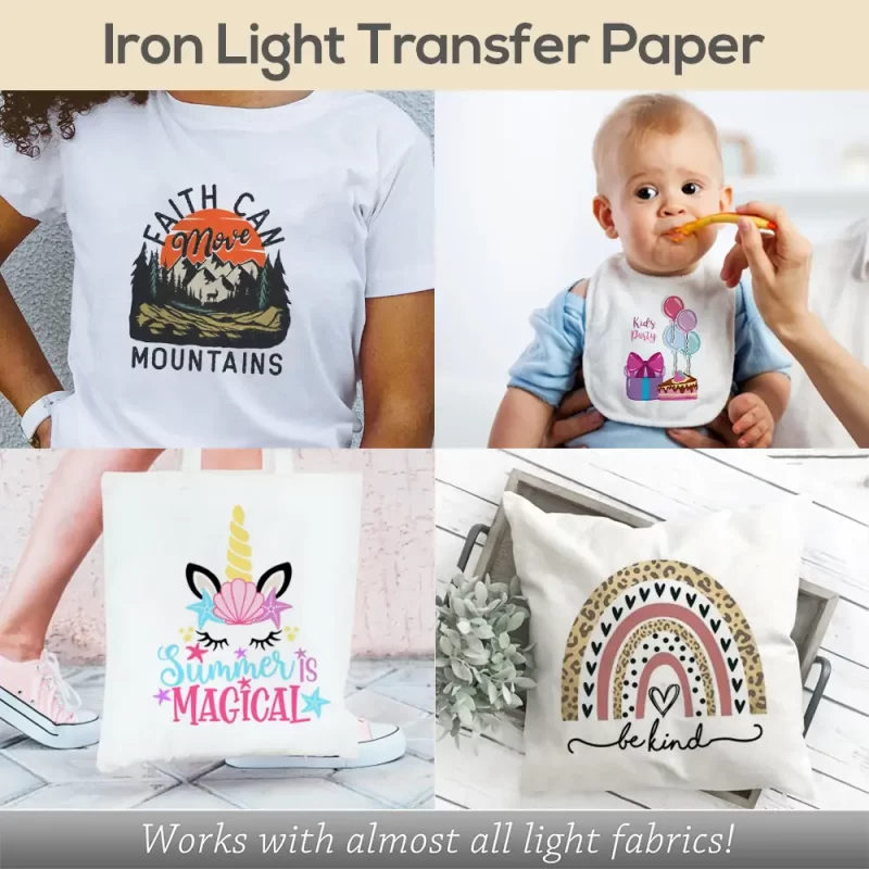 application of Light Iron On Transfer Paper