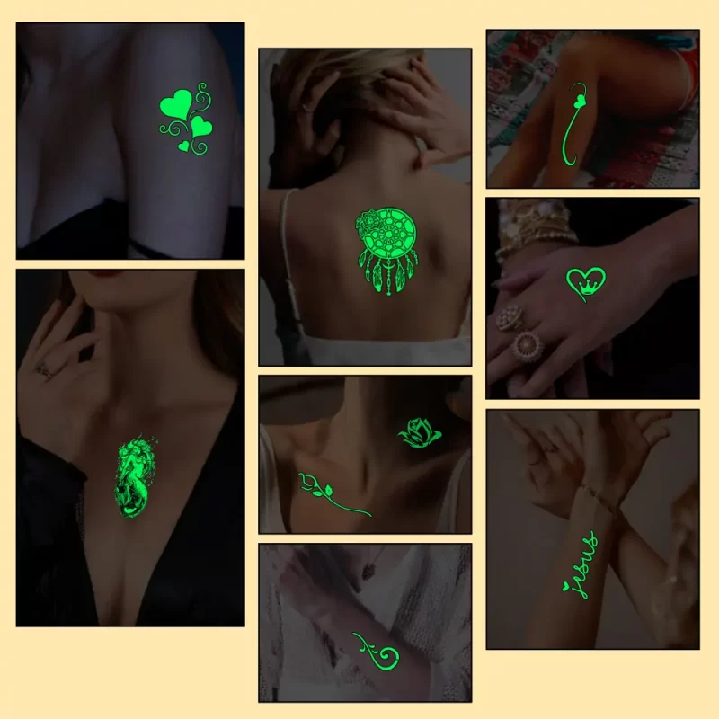 laser Temporary Tattoo Paper-Glow In The Dark-application
