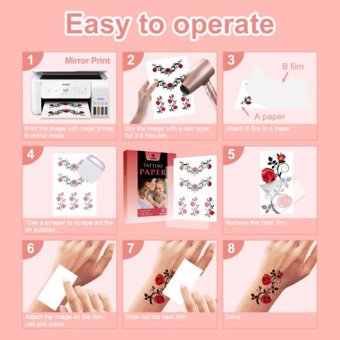 Temporary Tattoo Paper for Inkjet Printer | YESION