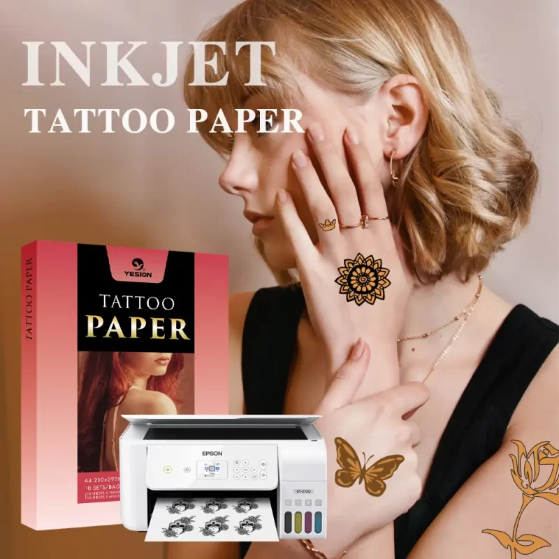 Printable tattoo paper-Gold-for inkjet printer 3