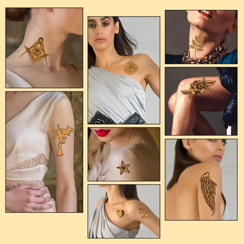 Printable tattoo paper-Gold-for laser printer-application