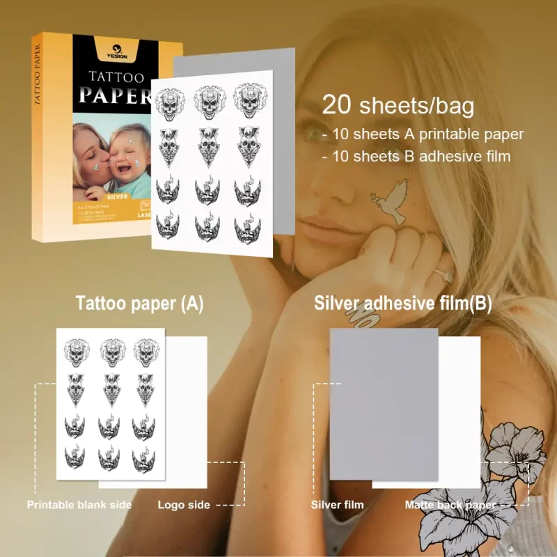 Printable-tattoo paper-Silver-for-laser-4