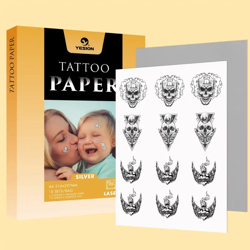 Printable tattoo paper-Silver-for laser printer 1