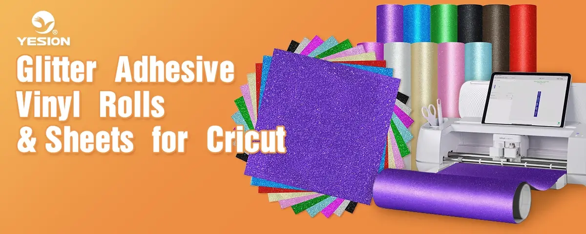 Glitter Adhesive Vinyl Sheets & Rolls for Cricut