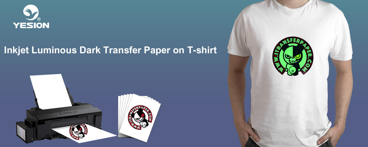 Inkjet Luminous Dark Transfer Paper on T-shirt