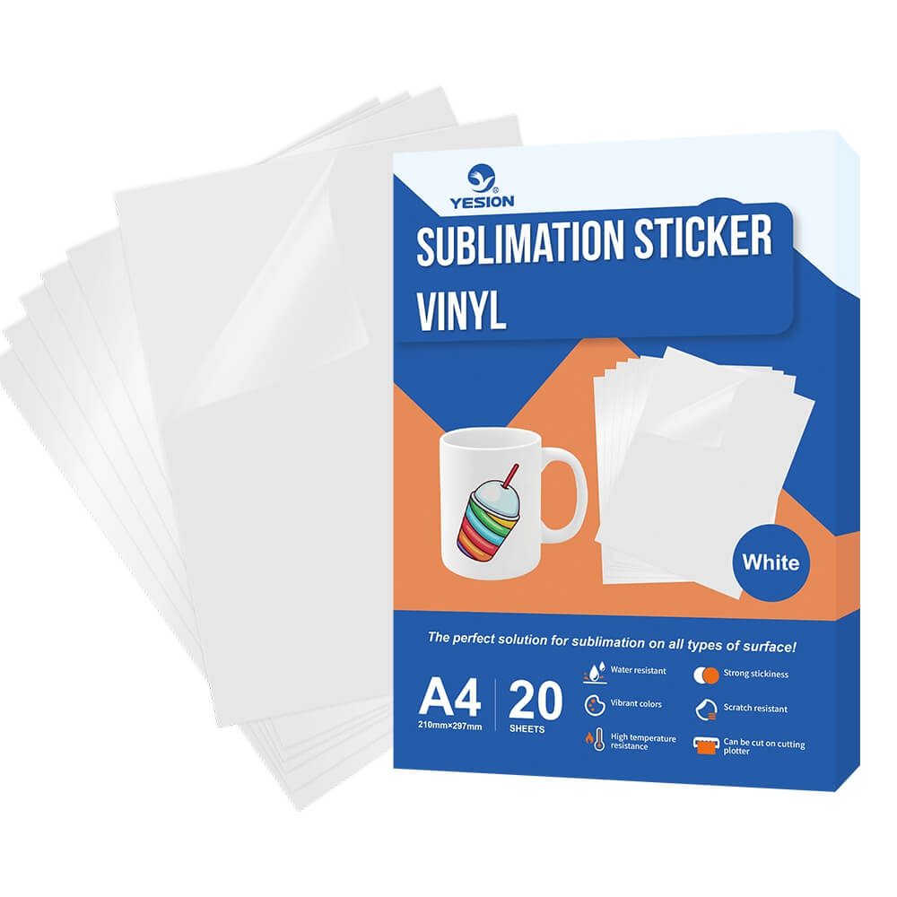 sublimation Sticker vinyl-white-1