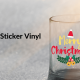 sublimation sticker vinyl on glass