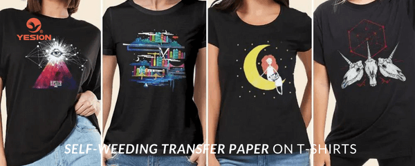 self-weeding transfer paper on tshirts