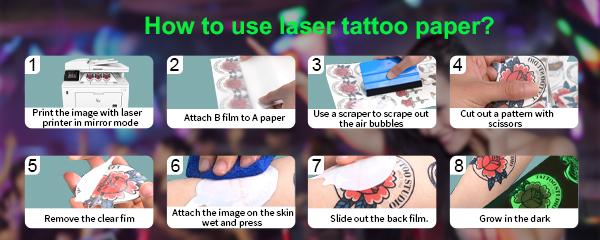 how to use laser tattoo paper