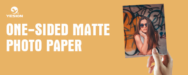 One-sided matte photo paper