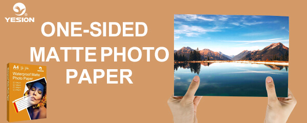 One-sided matte photo paper