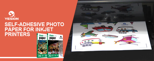 Self-adhesive photo paper for inkjet printers