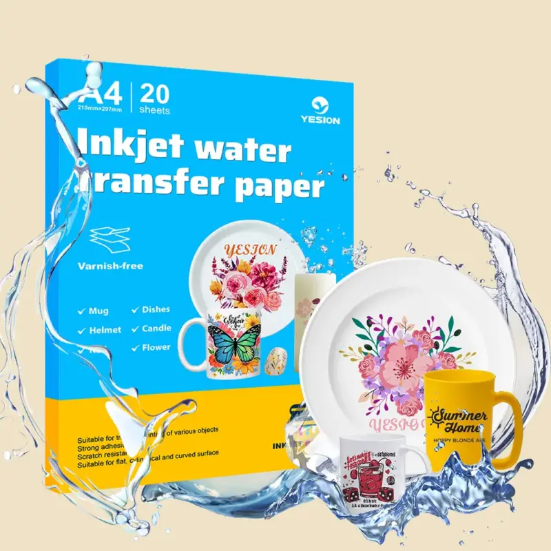 Inkjet Varnish-free waterslide decal paper (clear)-3