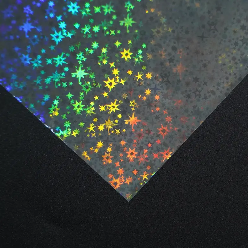 Holographic Cold Laminating Film (Hollow Stars)-4