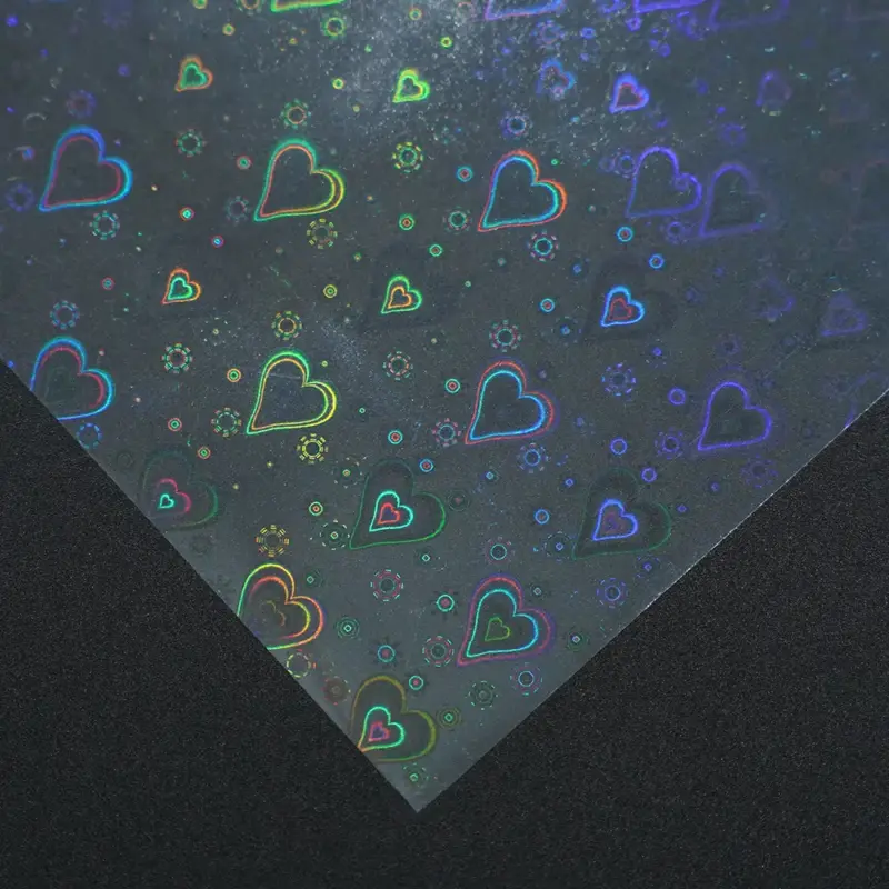 Holographic Cold Laminating Film (Love Heart)-4